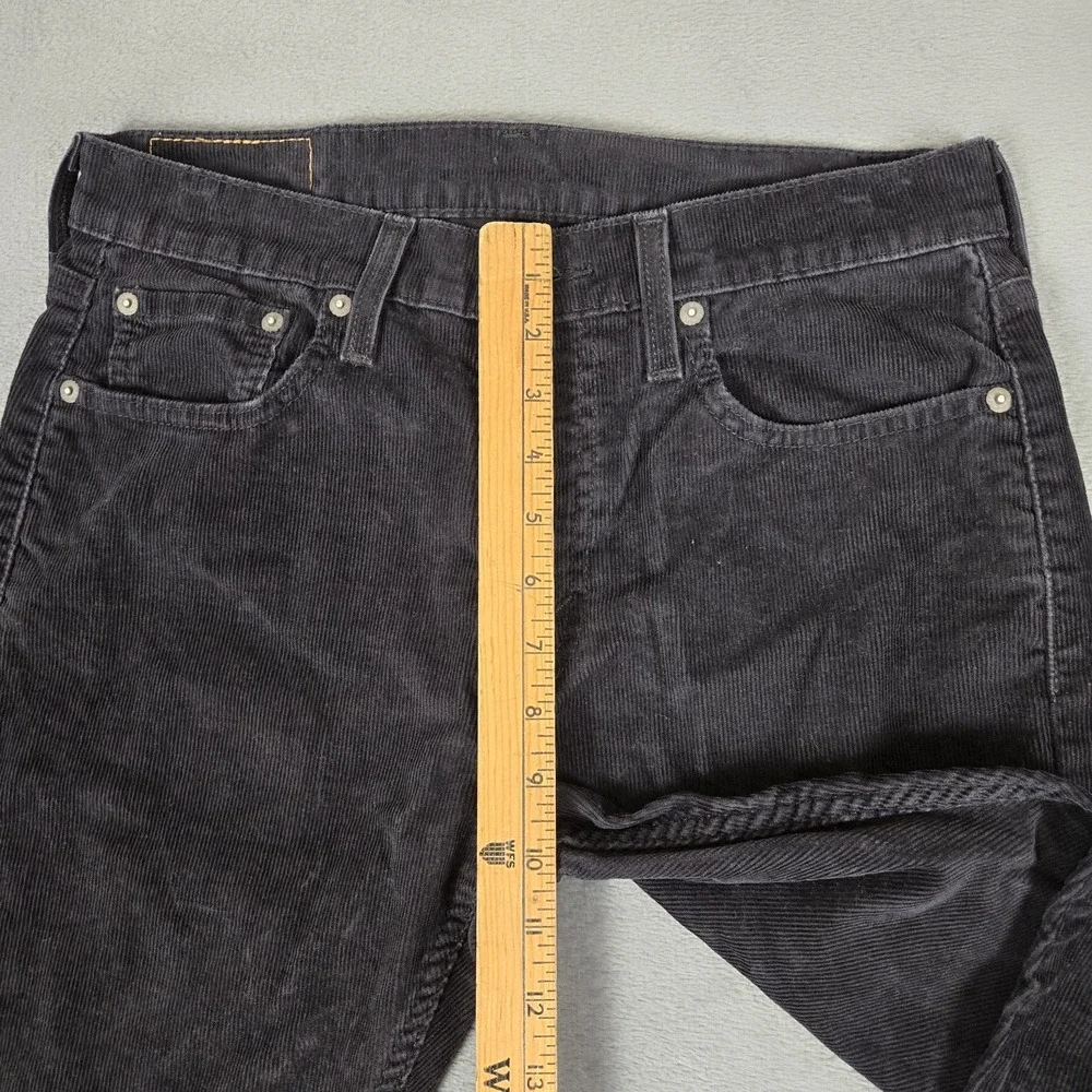 Levis 512 Slim Taper Corduroy Pants Men 30x32 (Fits 30x30) Black 5 Pocket Cotton